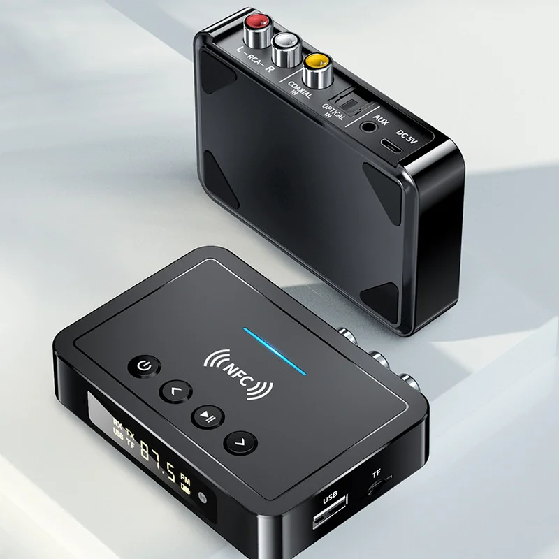 Bluetooth Receiver Transmitter 5.0 NFC Stereo 3.5mm AUX Jack RCA Optical Wireless Audio Adapter Mic IR Remote Control For TV
Bluetooth Receiver Transmitter 5.0 NFC Stereo 3.5mm AUX Jack RCA Optical Wireless Audio Adapter Mic IR Remote Control For TV