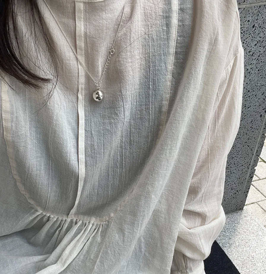 Korean Style 925 Sterling Silver Geometric Ball round Beads Necklace Simple Personality Necklace
Korean Style 925 Sterling Silver Geometric Ball round Beads Necklace Simple Personality Necklace