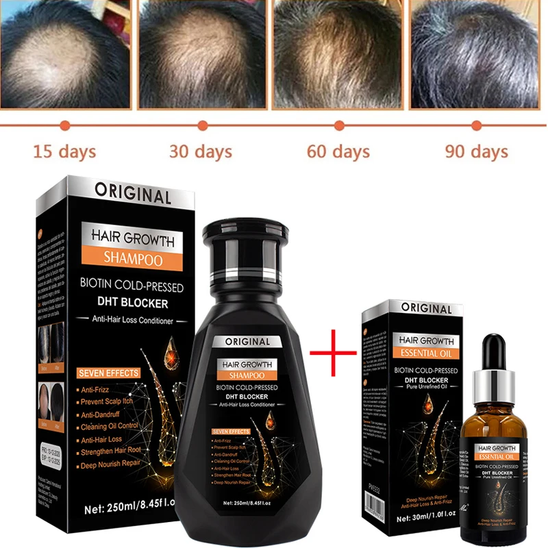 

Sdotter Hair Growth Essential Oil Biotin Cold-Pressed DHT Blocker and Hair Growth Shampoo Anti-Hair Loss Conditioner