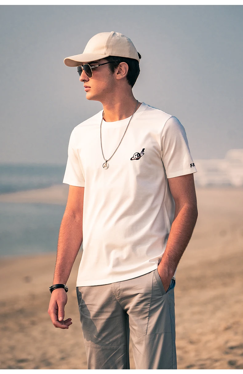 0378 new cool half-sleeved shirt Trend casual simple ice silk cotton men's short-sleeved T-shirt
0378 new cool half-sleeved shirt Trend casual simple ice silk cotton men's short-sleeved T-shirt