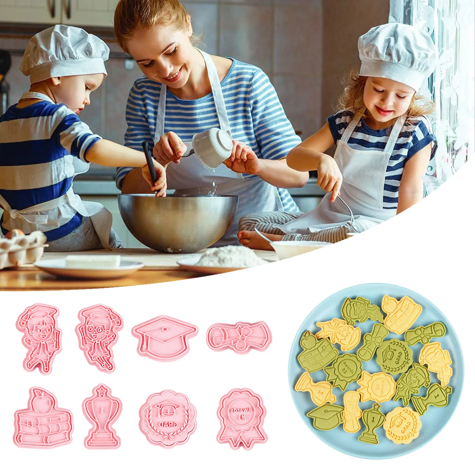 2022 Graduation Cookie Cutters Set Summer Cookie Cutters Variety Pack 8pcs Diploma Trophy Medallion Books Graduate Graduation
2022 Graduation Cookie Cutters Set Summer Cookie Cutters Variety Pack 8pcs Diploma Trophy Medallion Books Graduate Graduation