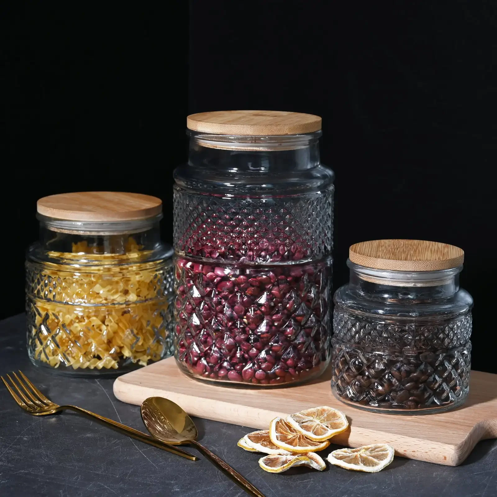 Glass Storage Jars with Bamboo Lids,Glass Food Storage Canister for Serving Tea, Coffee, Spice, Candy, Cookie
Glass Storage Jars with Bamboo Lids,Glass Food Storage Canister for Serving Tea, Coffee, Spice, Candy, Cookie