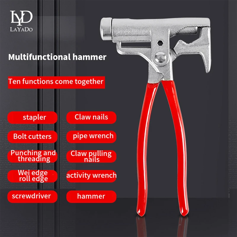 Hammer Plier Multifunctional Universal Hammer Stainless Steel For Metal Nail Wrench Screwdrivers Iron Nail Manual Hand Tools
Hammer Plier Multifunctional Universal Hammer Stainless Steel For Metal Nail Wrench Screwdrivers Iron Nail Manual Hand Tools