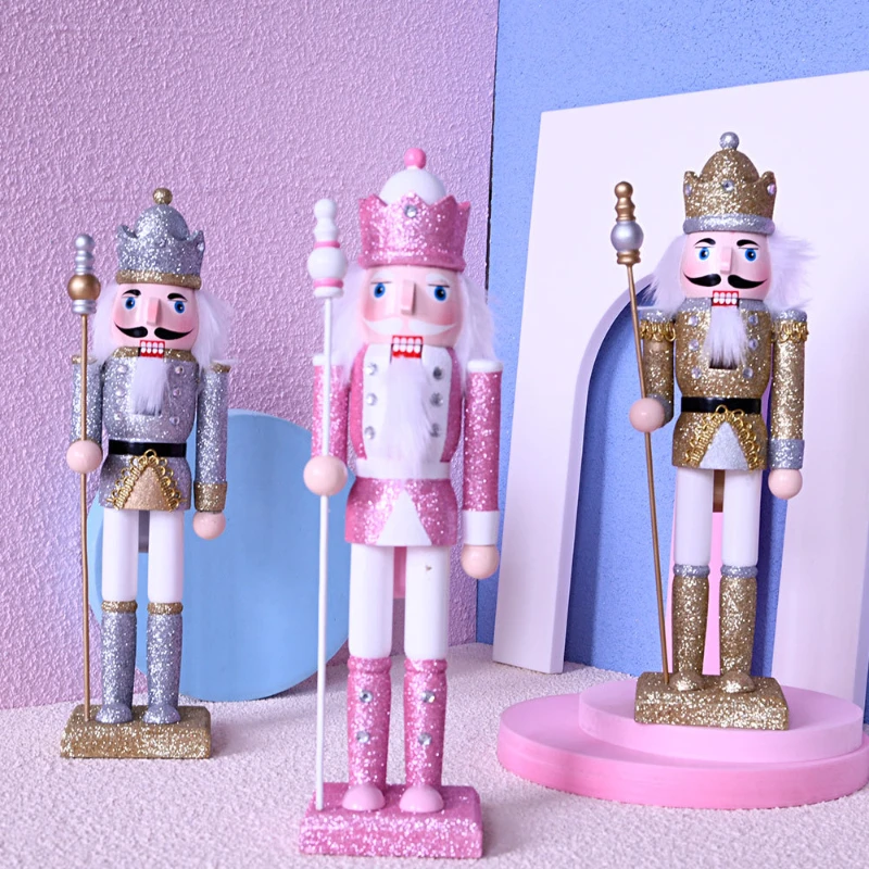 3Color 30CM Glitter Nutcracker Soldier Ornament Wooden European-style Puppets New Year Christmas Party Gift Supplies Home Decor
3Color 30CM Glitter Nutcracker Soldier Ornament Wooden European-style Puppets New Year Christmas Party Gift Supplies Home Decor