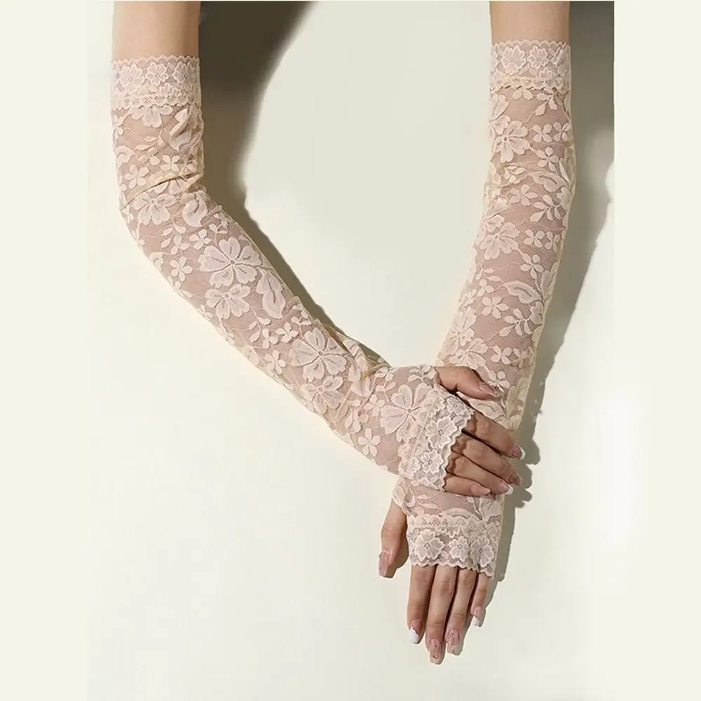 1 Pair Women Summer Lace Arm Covers Fingerless Long-sleeved Gloves Sun Protection Cover Outdoor Sport Driving Accessories
1 Pair Women Summer Lace Arm Covers Fingerless Long-sleeved Gloves Sun Protection Cover Outdoor Sport Driving Accessories