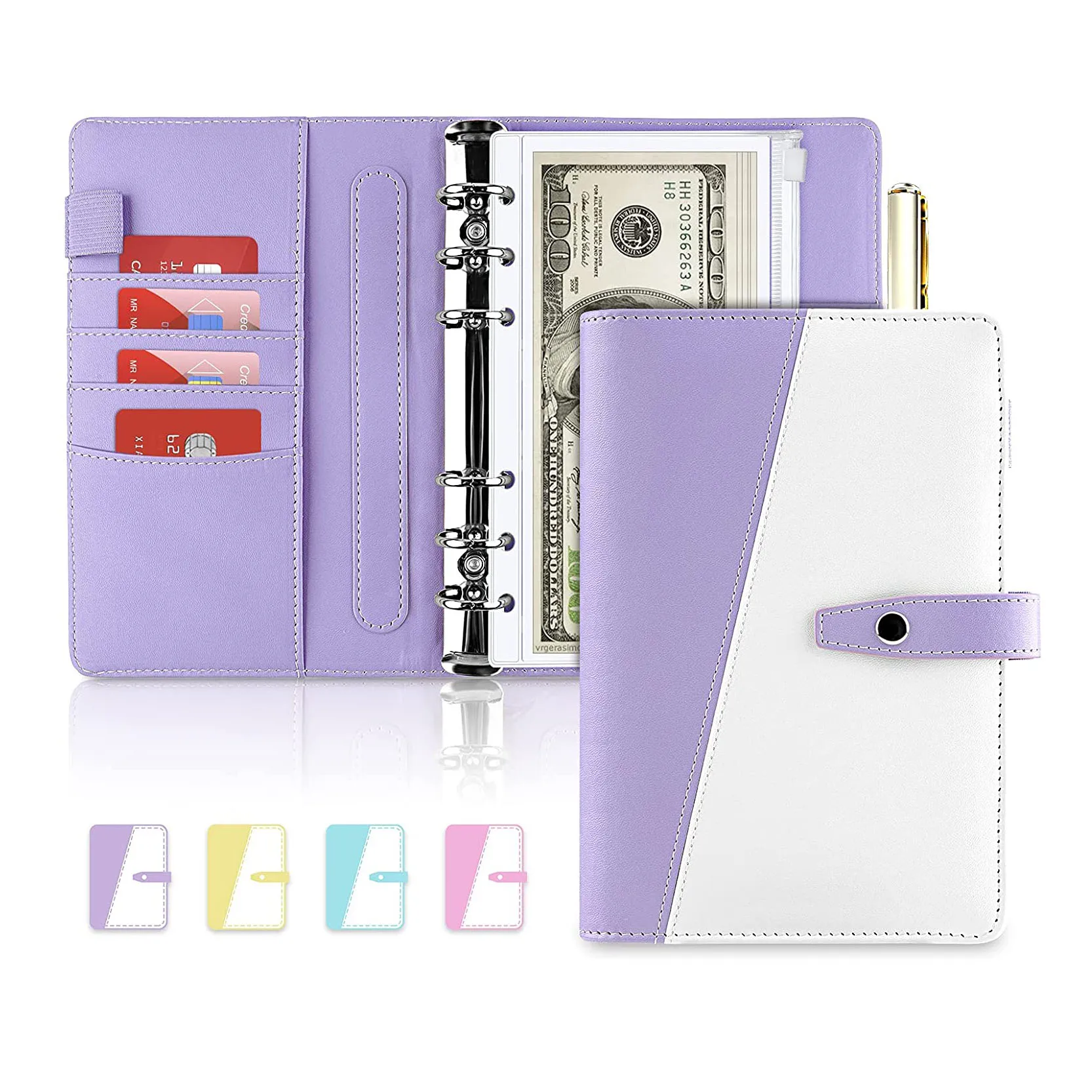 A6 PU Leather Notebook Binder Refillable 6 Ring Binder for A6 Filler Paper,Personal Planner Binder Cover with Magnetic Buckle
A6 PU Leather Notebook Binder Refillable 6 Ring Binder for A6 Filler Paper,Personal Planner Binder Cover with Magnetic Buckle