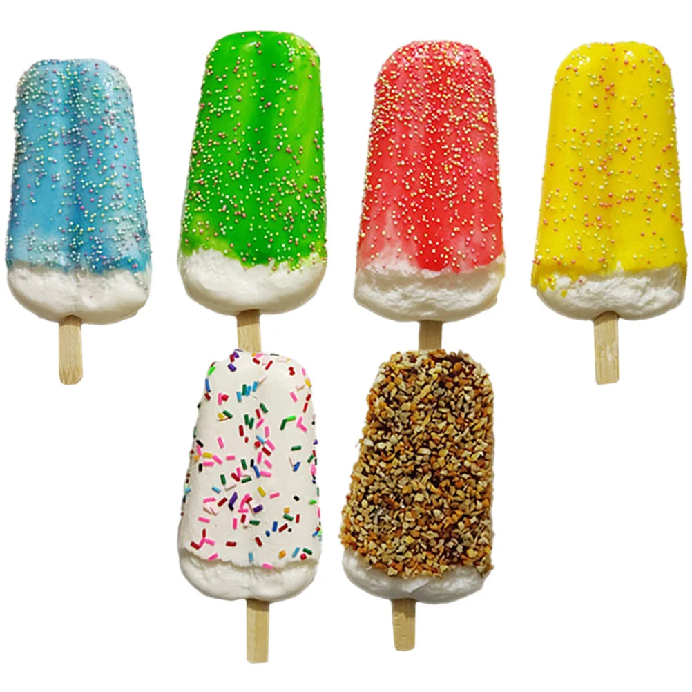 6pcs Fake Ice Candy Artificial Simulated Faux Forzen Candy Models Ice Candy Models Stick Ice Cream Models
6pcs Fake Ice Candy Artificial Simulated Faux Forzen Candy Models Ice Candy Models Stick Ice Cream Models