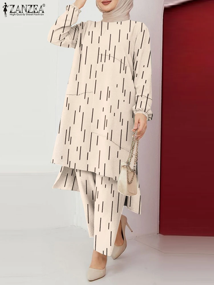 ZANZEA Autumn Long Sleeve Blouse Matching Sets Muslim Ramadan OutifiStylish Women Printed Suits Two Piece Sets Urban Tracksuit
ZANZEA Autumn Long Sleeve Blouse Matching Sets Muslim Ramadan OutifiStylish Women Printed Suits Two Piece Sets Urban Tracksuit