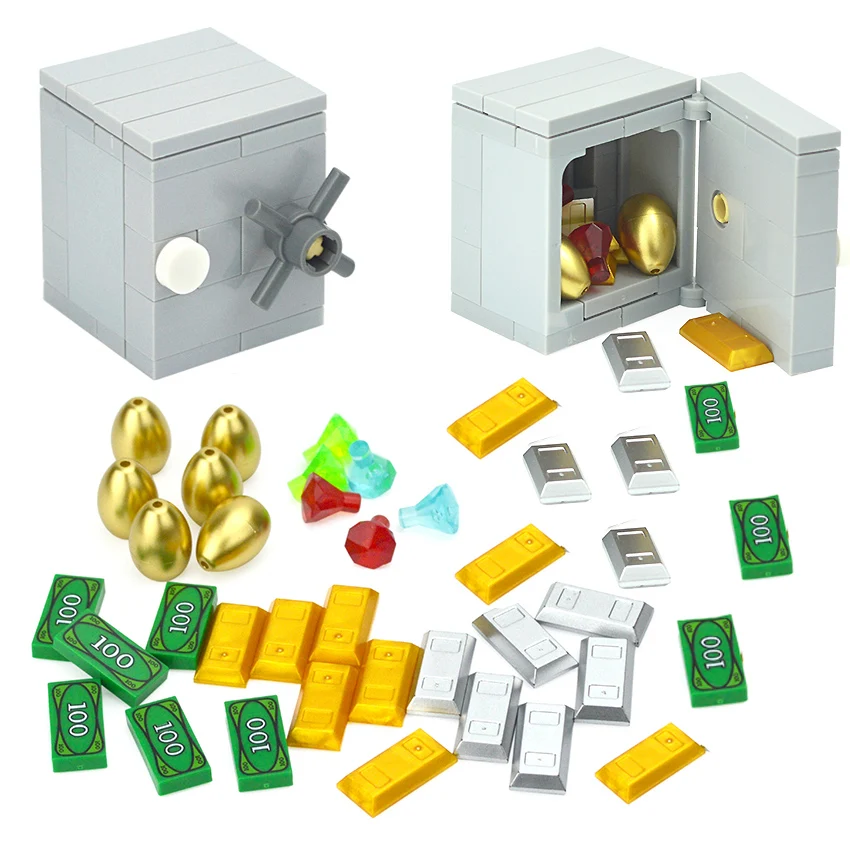 Building Blocks Treasure Box Coin Diamond Ore Gold Silver Cash Money Strongbox Set Accessories Compatible City Building Blocks
Building Blocks Treasure Box Coin Diamond Ore Gold Silver Cash Money Strongbox Set Accessories Compatible City Building Blocks