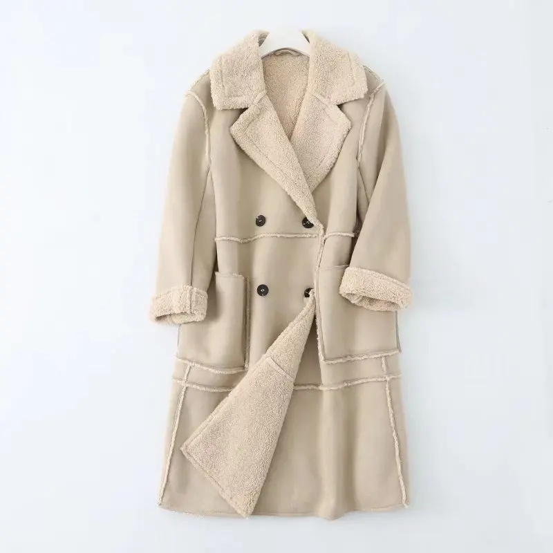 KBAT Women Long Jackets Lambs Wool Solid Autumn Winter Thick Coat Outerwear Long Sleeve New Jackets Motorcycle Female Overcoat
KBAT Women Long Jackets Lambs Wool Solid Autumn Winter Thick Coat Outerwear Long Sleeve New Jackets Motorcycle Female Overcoat
