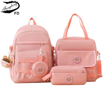 cute girls school bags korean style elementary school backpack large capacity student backpack handbag pencil bag schoolbag girl