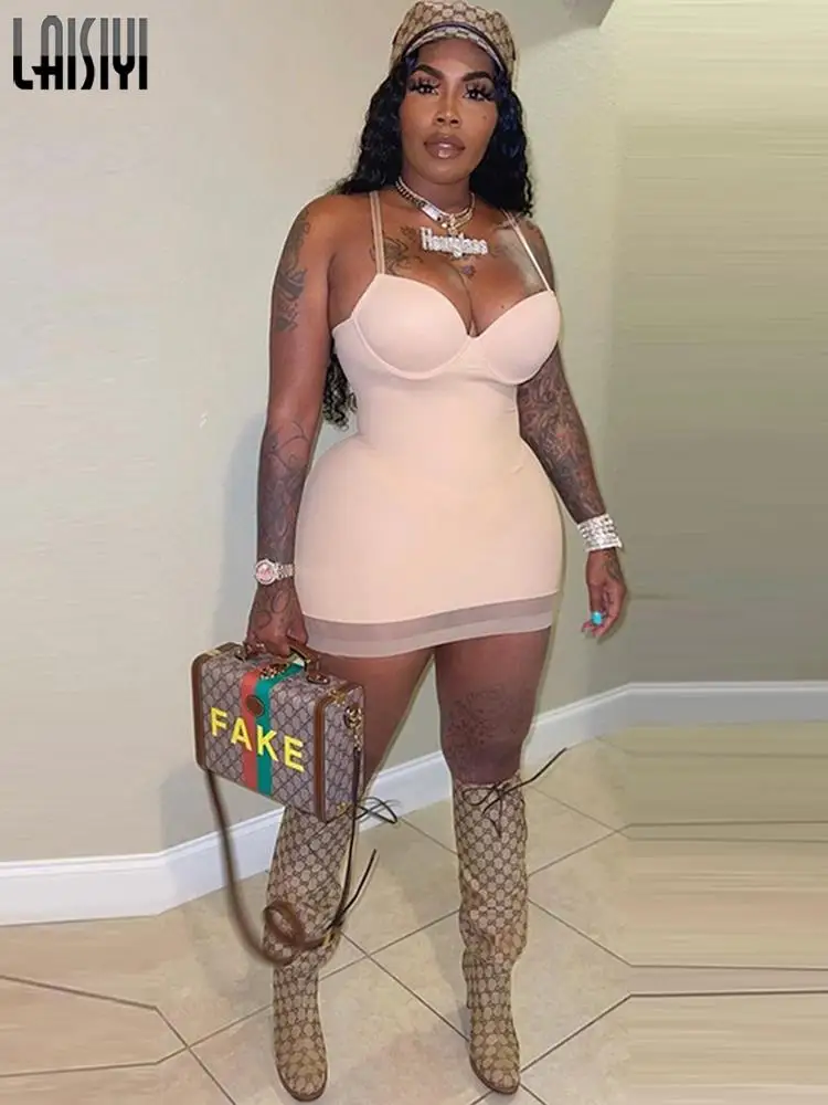 Patchwork Mesh Mini Dress Solid Sexy Cleavage Sleeveless Push Up Corset Dress 2022 Slim Bodycon Nude Dress Clubwear Party Outfit
Patchwork Mesh Mini Dress Solid Sexy Cleavage Sleeveless Push Up Corset Dress 2022 Slim Bodycon Nude Dress Clubwear Party Outfit