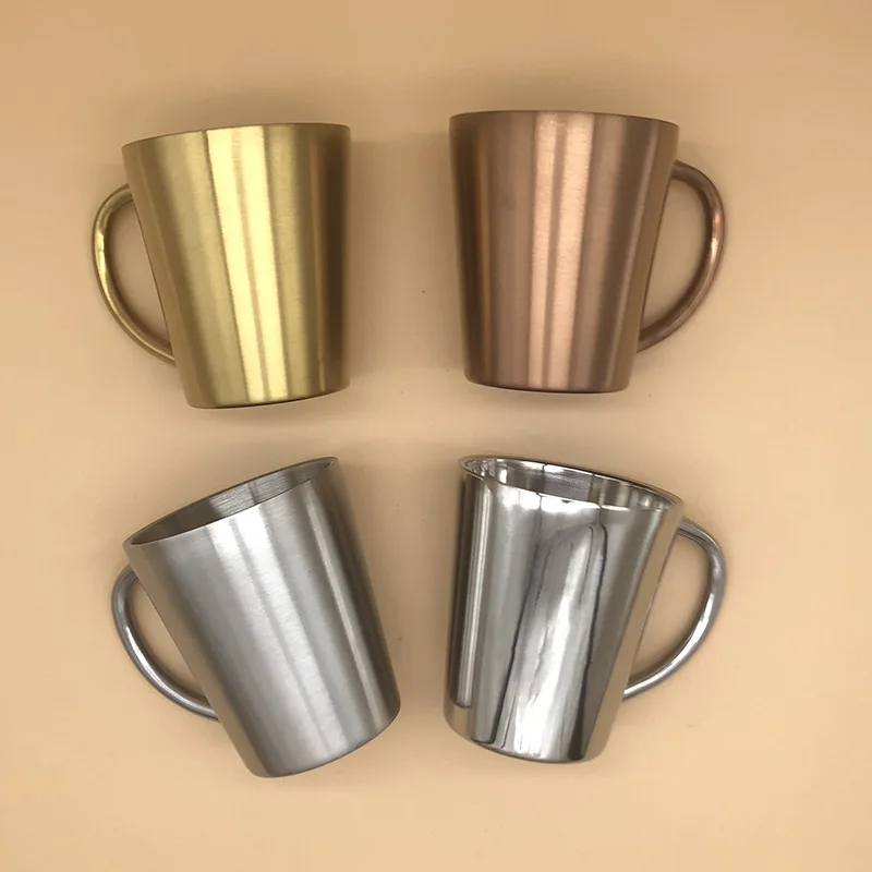 Double layer insulated handle office coffee milk cup water cup, 304 stainless steel mug beer cup
Double layer insulated handle office coffee milk cup water cup, 304 stainless steel mug beer cup