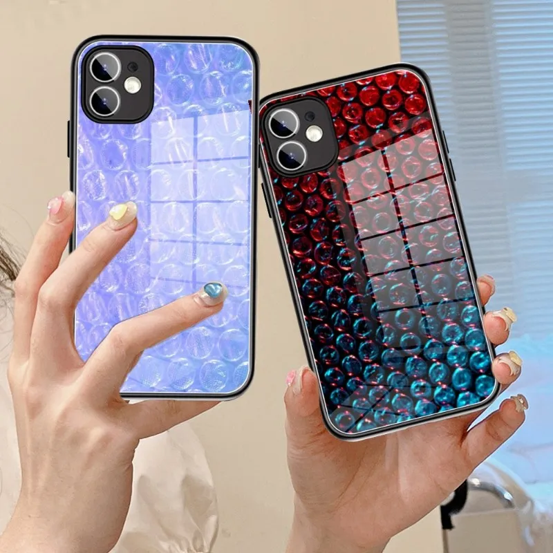 Fashion Bubble Paper Phone Case Glass 14 13 11 12 Pro 8 7 Plus X 13 Pro MAX XR XS MINI Black Covers 
Fashion Bubble Paper Phone Case Glass 14 13 11 12 Pro 8 7 Plus X 13 Pro MAX XR XS MINI Black Covers