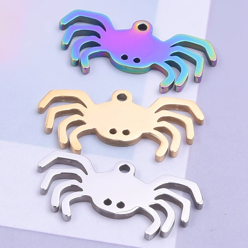 6PCS 100% Stainless Steel Cartoon Spider Anti-oxidation Pendants diy Charm for Jewlery Making Necklaces for Kids Supply breloque 
6PCS 100% Stainless Steel Cartoon Spider Anti-oxidation Pendants diy Charm for Jewlery Making Necklaces for Kids Supply breloque