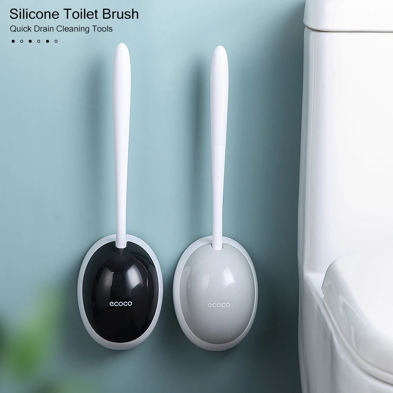Silicone Toilet Brush Head Water Leak Proof with Base Wall-Mount Brush Quick Drainable Toilet Brush House Bathroom Cleaning Tool
Silicone Toilet Brush Head Water Leak Proof with Base Wall-Mount Brush Quick Drainable Toilet Brush House Bathroom Cleaning Tool