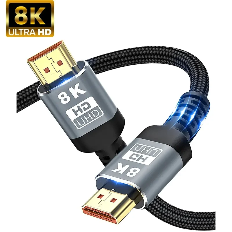 HDMI- Cable 2.1 8K 60Hz 2.0 4K 120Hz Splitter Digital Cable for TV Box 3080 PS5 PS4 XBox 0.5/1/1.5/2/3/5m
HDMI- Cable 2.1 8K 60Hz 2.0 4K 120Hz Splitter Digital Cable for TV Box 3080 PS5 PS4 XBox 0.5/1/1.5/2/3/5m