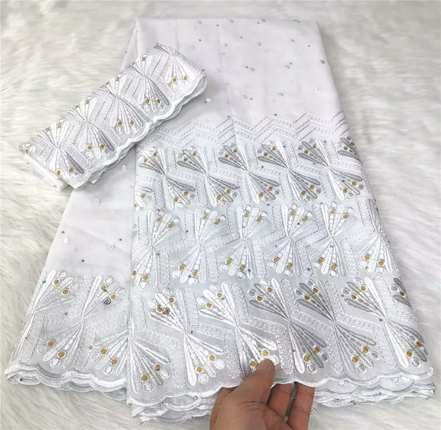 5Yard White African Cotton Lace Fabric Swiss Voile Material With 2Y Chiffon Cloth Nigerian Embroidery Tissu Africain Coton YCX10
5Yard White African Cotton Lace Fabric Swiss Voile Material With 2Y Chiffon Cloth Nigerian Embroidery Tissu Africain Coton YCX10