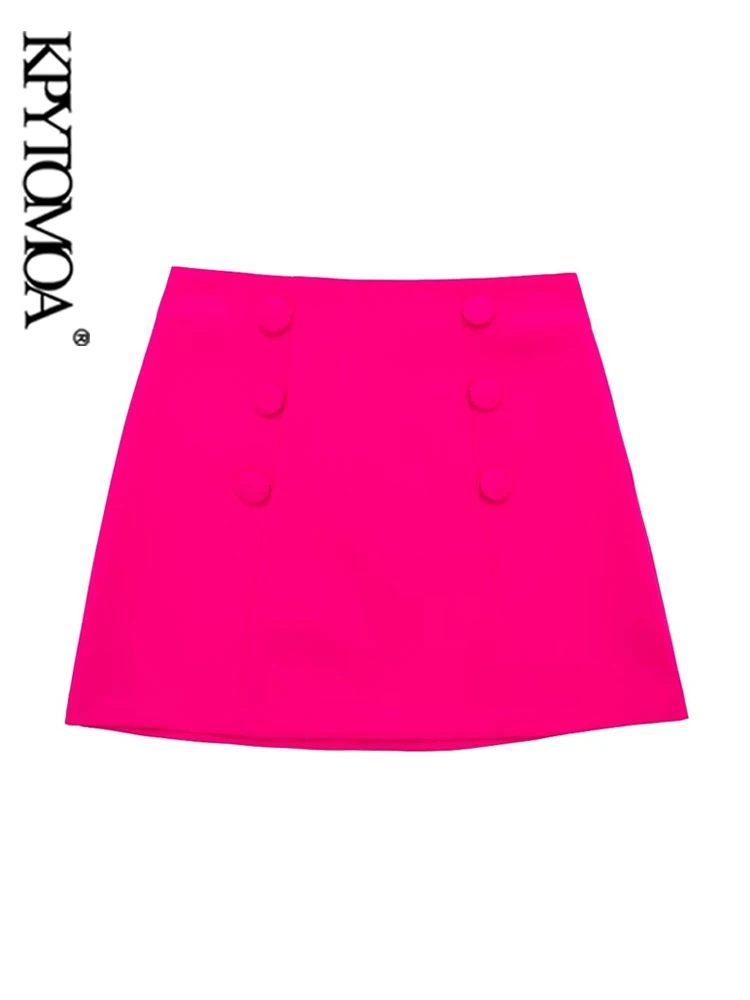 KPYTOMOA Women Fashion Front Button A Line Mini Skirt Vintage High Waist Side Zipper Female Skirts Mujer
KPYTOMOA Women Fashion Front Button A Line Mini Skirt Vintage High Waist Side Zipper Female Skirts Mujer