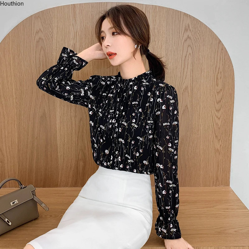 Chiffon Women's Blouses Fashion Printed Shirt New Korean Long Sleeve Top Loose Casual Clothing
Chiffon Women's Blouses Fashion Printed Shirt New Korean Long Sleeve Top Loose Casual Clothing