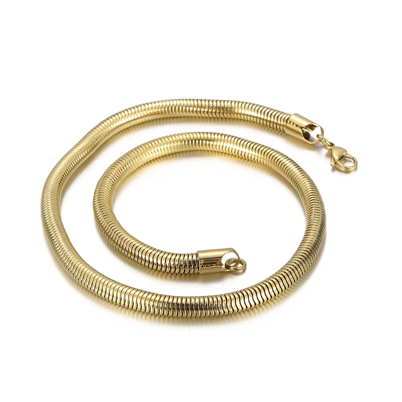 Trendy Men's Jewellery Gold Silver Black Rose Gold Color Snake Chain Collar Choker Stainless Steel Necklace For Women Jewelry
Trendy Men's Jewellery Gold Silver Black Rose Gold Color Snake Chain Collar Choker Stainless Steel Necklace For Women Jewelry