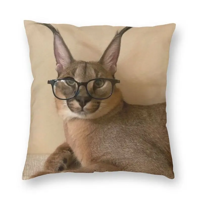 

Studious floppa travesseiro capa decoração do quarto meme gato sofá capas de almofada para sala estar poliéster fronha