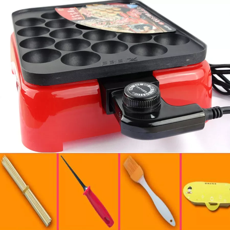Adjustable temperature Chibi Maruko machine octopus baking machine household takoyaki machine octopus balls maker 800W 22 holes
Adjustable temperature Chibi Maruko machine octopus baking machine household takoyaki machine octopus balls maker 800W 22 holes