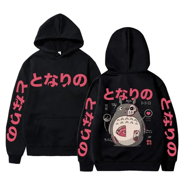 

Anime Spirit Away Totoro Studio Ghibli No Face Man Hoodie Miyazaki Hayao Hoodies Men Women Manga Harajuku Oversized Sweatshirt