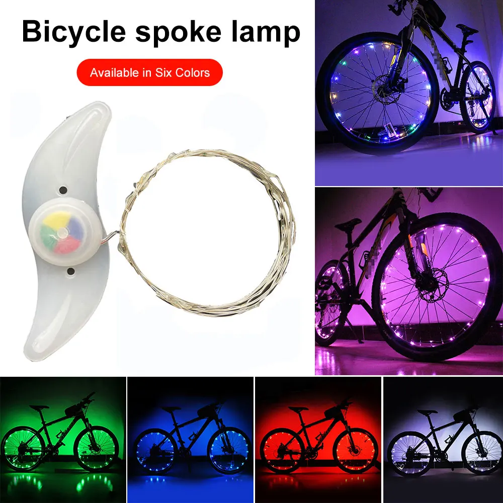 

Bicycle Wheel Spoke Light LED Neon Waterproof Bike Safety Warning Tyre Tire Flash Lights Colorful Warning Lamp Bike Accessories