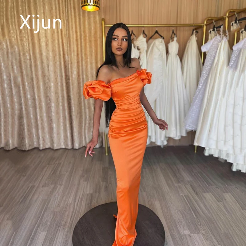 Xijun Orange Mermaid Evening Gowns Puff Sleeves Party Gowns Off The Shoulder Prom Dress Sleevless Robes De Soirée Women 2023
Xijun Orange Mermaid Evening Gowns Puff Sleeves Party Gowns Off The Shoulder Prom Dress Sleevless Robes De Soirée Women 2023