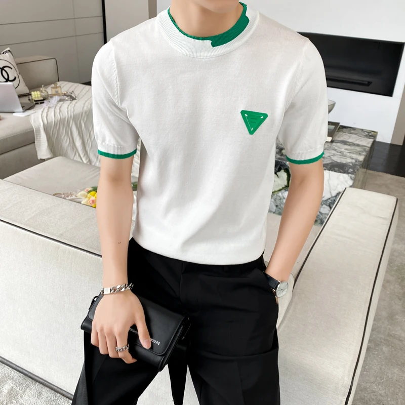 2022 Brand clothing Men's Summer Casual Knitting T-Shirt/Male Slim Fit Set Head Knit Shirts O-Neck Stretched Tee Shirt Homme
2022 Brand clothing Men's Summer Casual Knitting T-Shirt/Male Slim Fit Set Head Knit Shirts O-Neck Stretched Tee Shirt Homme