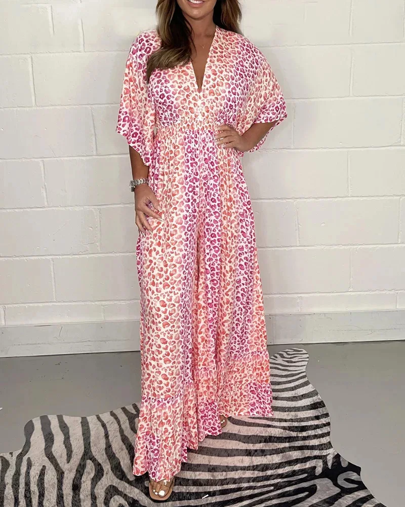 2023 Summer Oversize Women's Long Rompers Print V-neck Short Sleeve Wide-Leg Loose Rompers Female Casual Elegant Ladies Clothes
2023 Summer Oversize Women's Long Rompers Print V-neck Short Sleeve Wide-Leg Loose Rompers Female Casual Elegant Ladies Clothes