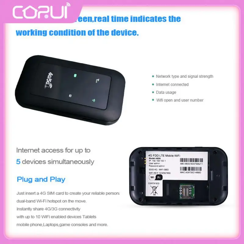 Signal Amplifier Mobile Hotspot Chinese English Wireless Mifi Modem Router With Sim Card Slot 802.11 B/g/n Modem Router 150mbps
Signal Amplifier Mobile Hotspot Chinese English Wireless Mifi Modem Router With Sim Card Slot 802.11 B/g/n Modem Router 150mbps