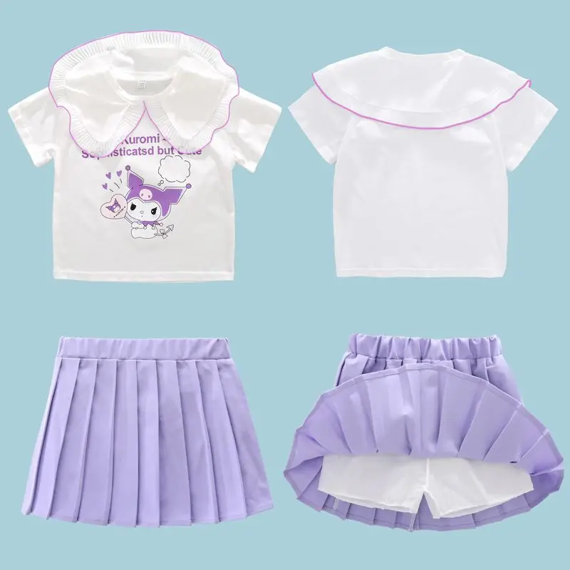 Girly Heart Kuromi Kawaii Anime Sanrio Summer Jk Dress Set Cute Cartoon Fashion T-Shirt Skirt Two-Piece Set Toys for Girls
Girly Heart Kuromi Kawaii Anime Sanrio Summer Jk Dress Set Cute Cartoon Fashion T-Shirt Skirt Two-Piece Set Toys for Girls
