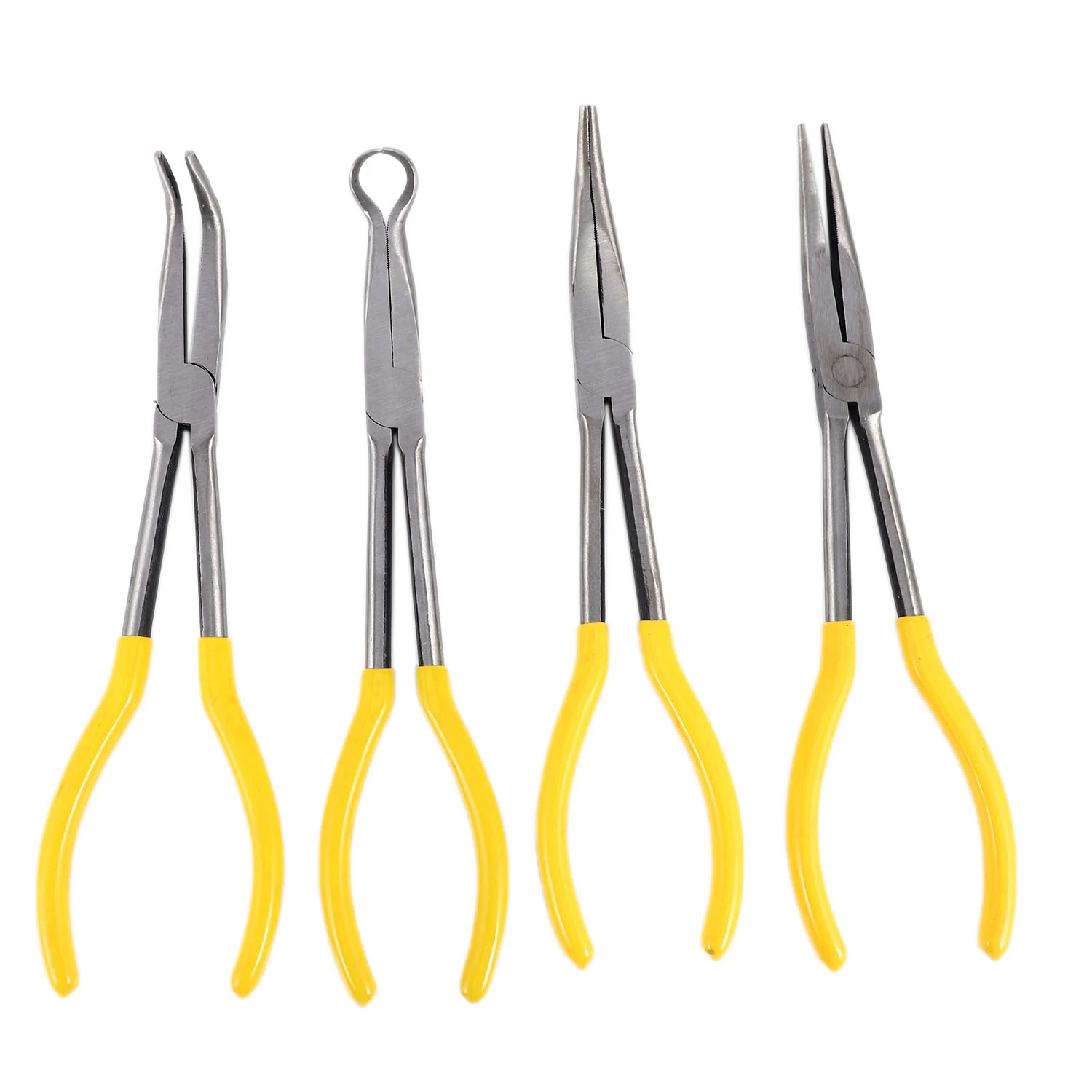 4Pcs 11 Inch Extra Long Nose Pliers Set Straight Bent Tip Mechanic Equipment Hand Tools
4Pcs 11 Inch Extra Long Nose Pliers Set Straight Bent Tip Mechanic Equipment Hand Tools