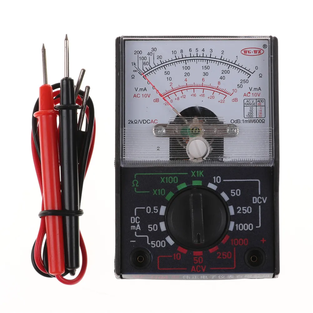 New DC/AC 1000V Voltmeter 250mA Ammeter 1K Resistance Meter Analog Multimeter Tool
New DC/AC 1000V Voltmeter 250mA Ammeter 1K Resistance Meter Analog Multimeter Tool
