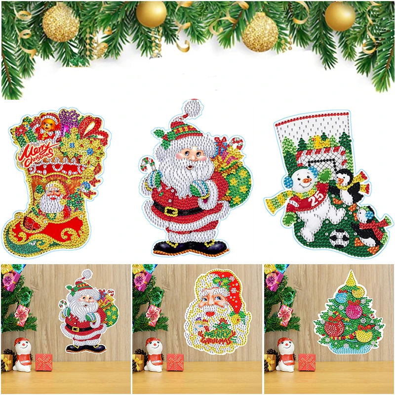 DIY Diamond Painting Stickers Christmas Decoration Cartoon Santa Claus Diamond Art Sticker Handmade Wall Window Sticker Craft
DIY Diamond Painting Stickers Christmas Decoration Cartoon Santa Claus Diamond Art Sticker Handmade Wall Window Sticker Craft