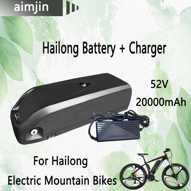 18650 52V 20000mAh Lithium Battery Ebike Suitable for Hailong Electric Bicycle 350W 500W 750W 1000W Charger+ Cell
18650 52V 20000mAh Lithium Battery Ebike Suitable for Hailong Electric Bicycle 350W 500W 750W 1000W Charger+ Cell