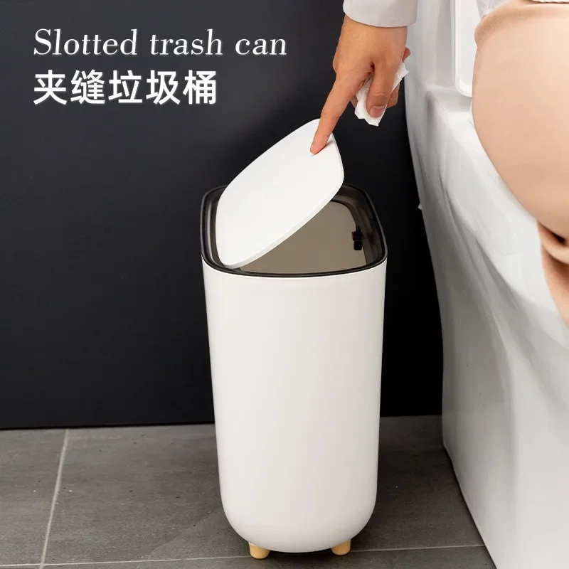 Toilet sewn garbage bin with press spring cover, restroom narrow pressure ring, garbage classification, household covered garbag
Toilet sewn garbage bin with press spring cover, restroom narrow pressure ring, garbage classification, household covered garbag