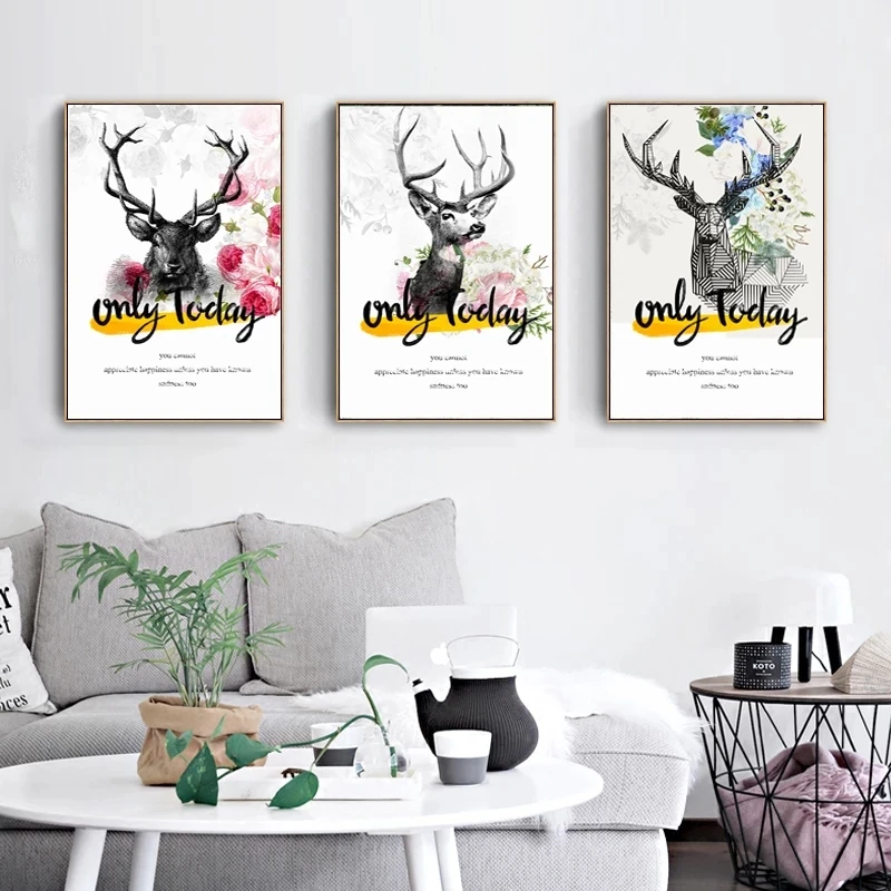 Flower Elk Animal Canvas Painting Geometric Abstract Wall Art Poster Picture Modern Nordic Home Decoration Wedding Gift
Flower Elk Animal Canvas Painting Geometric Abstract Wall Art Poster Picture Modern Nordic Home Decoration Wedding Gift