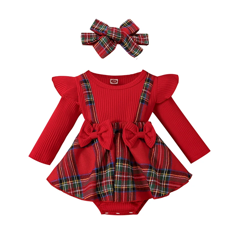Newborn Infant Baby Girls Romper Plaid Print Bow Long Sleeve Jumpsuits Headband Xmas Outfits Clothes
Newborn Infant Baby Girls Romper Plaid Print Bow Long Sleeve Jumpsuits Headband Xmas Outfits Clothes