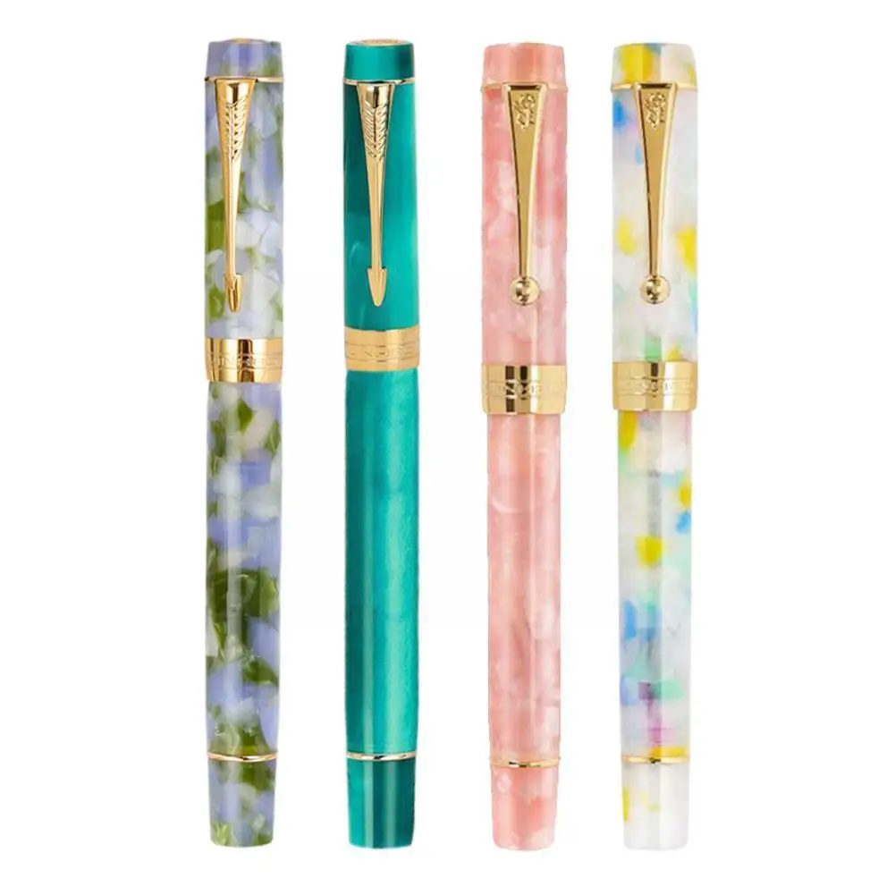 JinHao 100 Acrylic Fountain Pen Spin Pink Peacock Writing Orchid Nib Pens F Iraurita Stationery Office 0.5mm Calligr R6D3
JinHao 100 Acrylic Fountain Pen Spin Pink Peacock Writing Orchid Nib Pens F Iraurita Stationery Office 0.5mm Calligr R6D3
