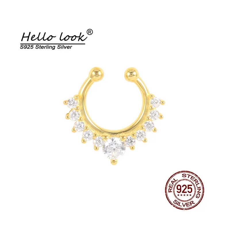 Роскошные манжеты HelloLook для носа, серебряное кольцо для носа с искусственным цирконием, кольцо для пирсинга, зажим для носа, ювелирные издел...
Роскошные манжеты HelloLook для носа, серебряное кольцо для носа с искусственным цирконием, кольцо для пирсинга, зажим для носа, ювелирные издел...