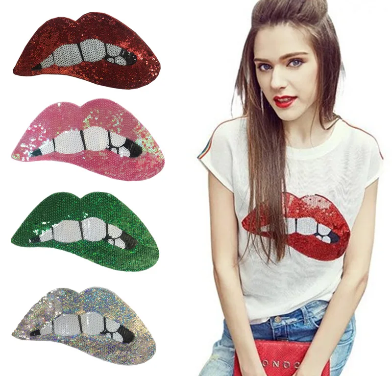 28cm Big Lip Mouth Patches for Clothing Sequined Embroidered Patches Applique Sewing Handmade DIY Clothing Decoration Iron On
28cm Big Lip Mouth Patches for Clothing Sequined Embroidered Patches Applique Sewing Handmade DIY Clothing Decoration Iron On
