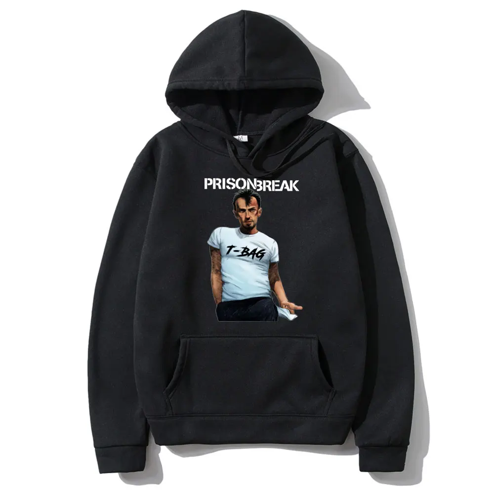 

Prison Break T-bag Hoodie Men Women Funny Black Hoodies Original Creative Graphic Print Sweatshirt Man Hipster Design Streetwear