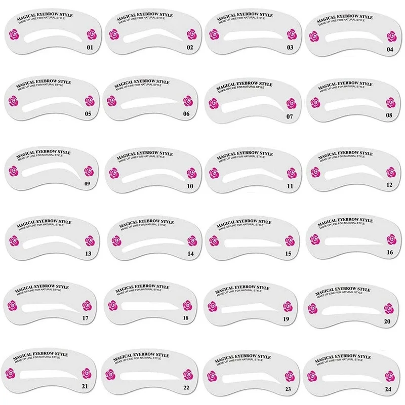 24 Styles Card Eyebrow Stencil Grooming Shaper Template Makeup Tools Stickers Eyebrow Shaper Cosmetic Tool for Women Accessories
24 Styles Card Eyebrow Stencil Grooming Shaper Template Makeup Tools Stickers Eyebrow Shaper Cosmetic Tool for Women Accessories