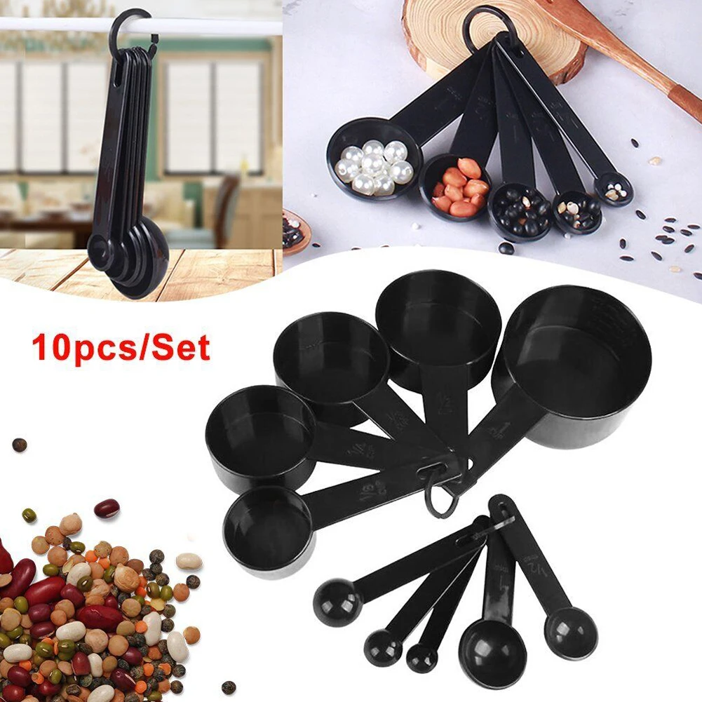 A Space-saving Nesting Kitchen Tool Spoons Measuring Cups Kitchen Labelled Plastic Sets Simple 10pcs Baking Black
A Space-saving Nesting Kitchen Tool Spoons Measuring Cups Kitchen Labelled Plastic Sets Simple 10pcs Baking Black