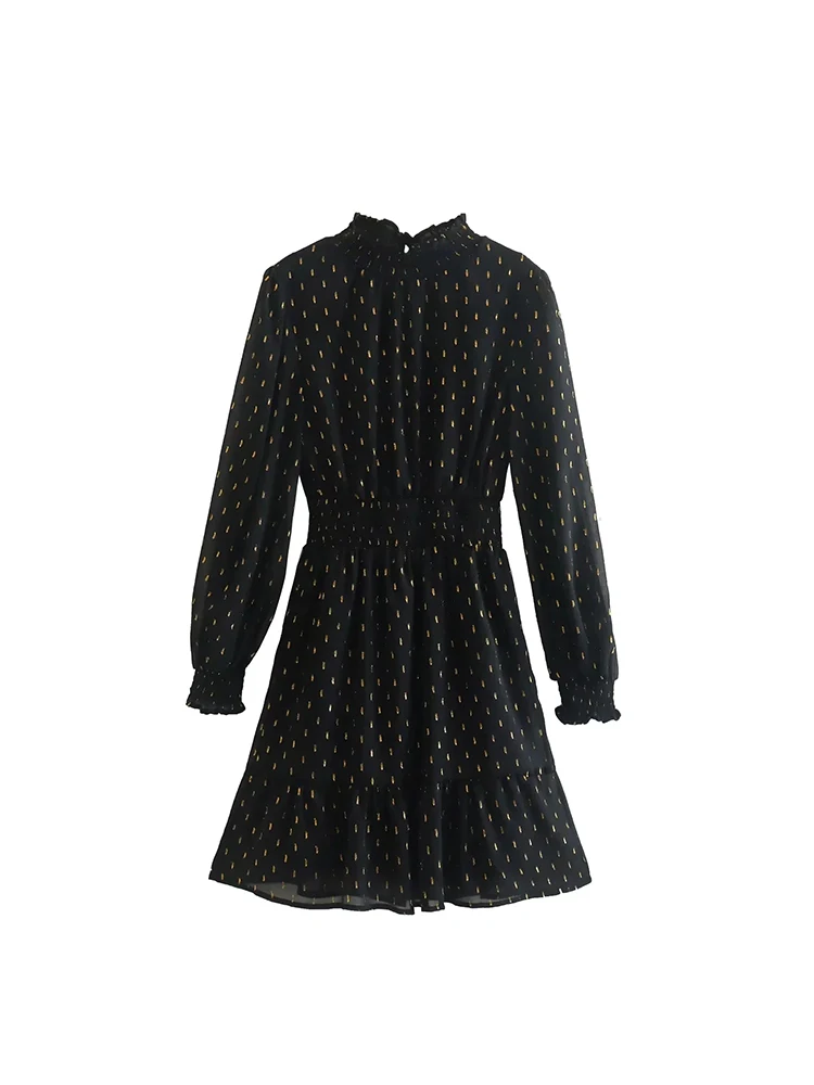 TRAF Women Mini Dress Fashion O-Neck With Ruffled Dress Vintage Long Sleeve Elastic Waist Female Elegant Dresses
TRAF Women Mini Dress Fashion O-Neck With Ruffled Dress Vintage Long Sleeve Elastic Waist Female Elegant Dresses