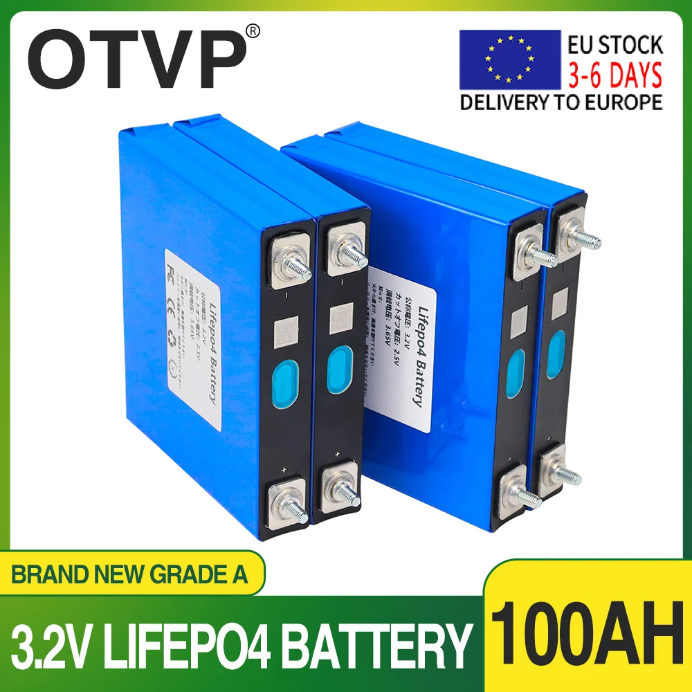 

Fast Delivery 3.2V 100Ah LiFePO4 Lithium Iron Phosphate Battery Pack Can be Combined into 12V 24V 36V 48V Rechargeable Cells
