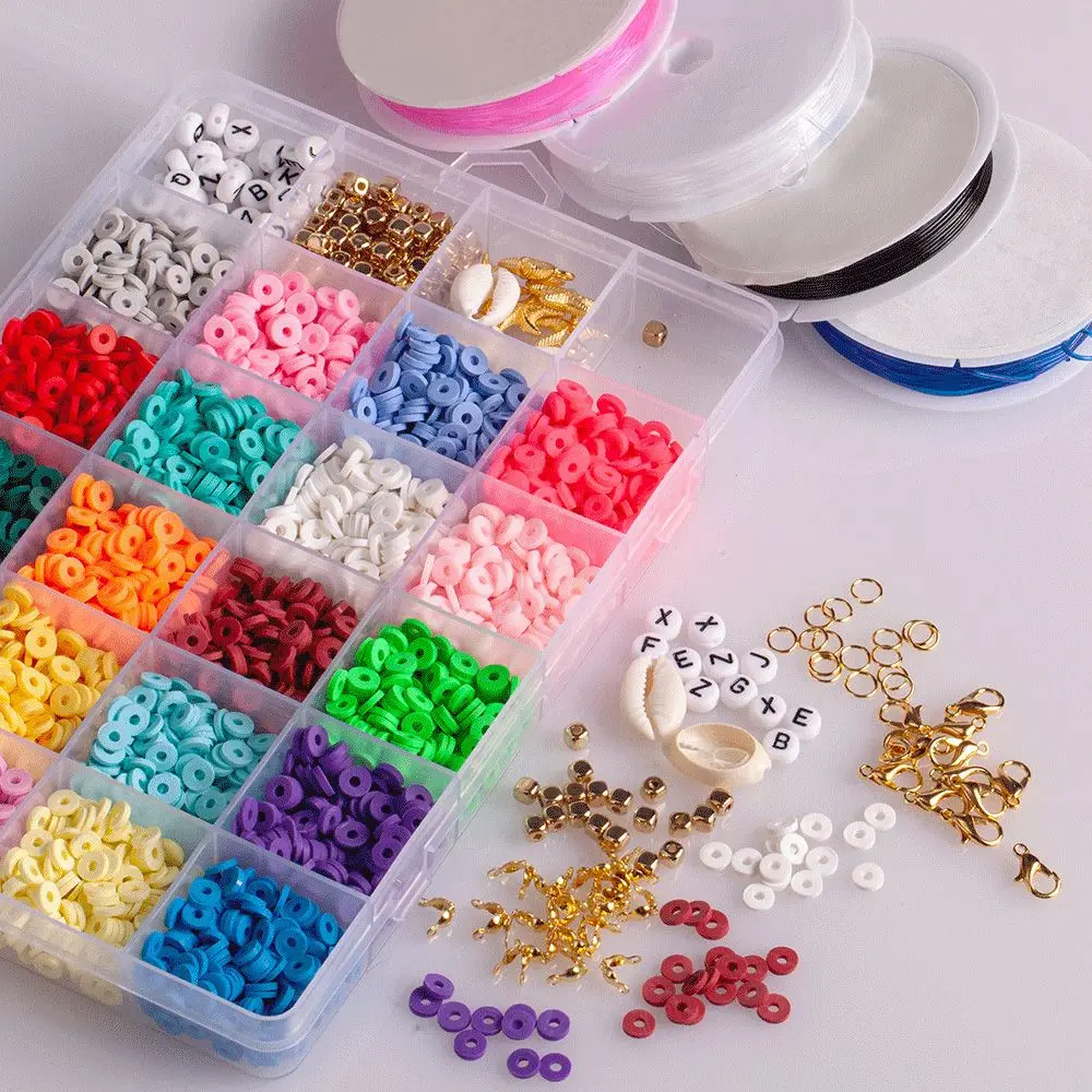 Flat Polymer Clay Beads Women Beads Set Necklace Beads Ball Jewelry Making Kit DIY Jewelry Making Bracelet Beads
Flat Polymer Clay Beads Women Beads Set Necklace Beads Ball Jewelry Making Kit DIY Jewelry Making Bracelet Beads